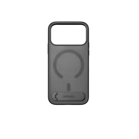 Чехол UGREEN CA317 (95006) Magnetic Protective Case with Stand iPhone 17 Pro Max 6,9'' с подставкой, черный/прозрачный