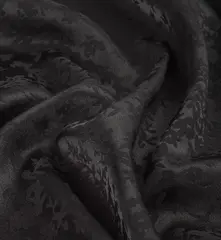 Атлас жаккард "Моар", 95 гр/м2, 150 см, черный