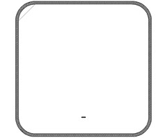 Зеркало Модена KW-B 700х700 LED