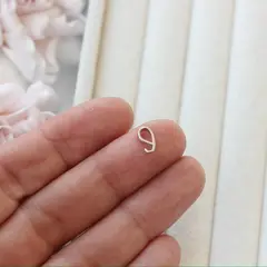 Бейл, держатель для кулона, 7,6*2,7 мм, родий, Б033