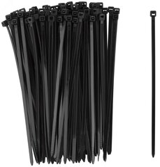 60348 FIT Хомуты нейлоновые для проводов, черные 100шт., 3,6х150 мм