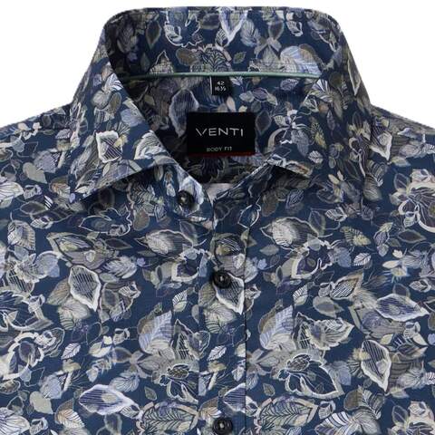 Сорочка мужская Venti Body Fit 226110160-100 с растительным принтом