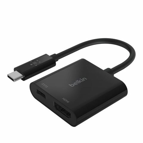 Адаптер Belkin USB-C to HDMI adapter with up to 60W of Power Delivery, черный