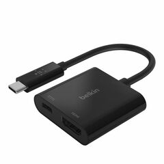 Адаптер Belkin USB-C to HDMI adapter with up to 60W of Power Delivery, черный