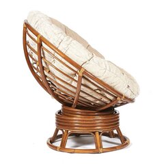 Кресло-качалка Папасан ( PAPASAN 23/01 W) /с подушкой и ремешками/ Pecan (орех)