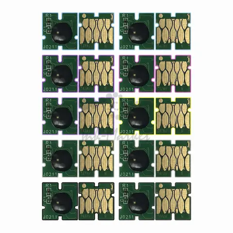 Чипы для Epson SureColor SC‑P900, SC‑P906, P900, P906 (T47A1 - T47A9 / C13T47A100 - C13T47A900), совместимые, одноразовые, комплект 10 цветов, 10 чипов