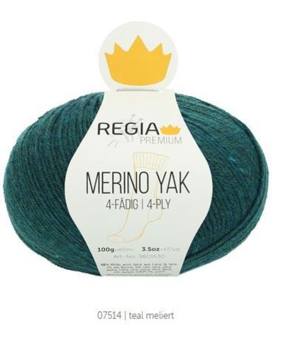 Пряжа Schachenmayr Regia Merino Yak 07514 изумрудный меланж