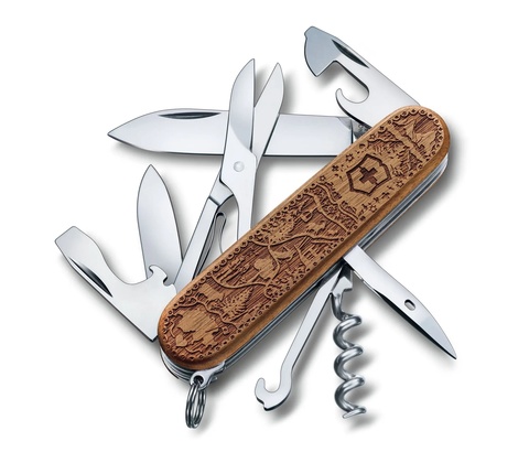 Нож складной Victorinox Climber Wood Swiss Spirit Limited Edition 2021 (1.3701.63L21)