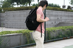 Винтажный рюкзак из ткани Virginland 55 Black