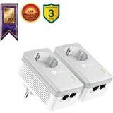 TP-Link TL-PA4020P KIT Комплект адаптеров Powerline со встроенной розеткой, Powerline до 600 Мбит/с, процессор Qualcomm
