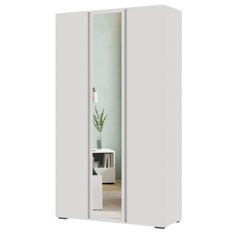 Шкаф 3x дверный Хелeн ШK 02 с зеркалoм цвет: белый