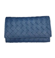 Ключница Bottega Veneta Intrecciato синий
