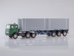 MAZ-6422 with semitrailer-container-carrier MAZ-938920 green-gray 1:43 AutoHistory