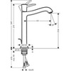 Смеситель для раковины-чаши с донным клапаном Hansgrohe Metropol 31303000