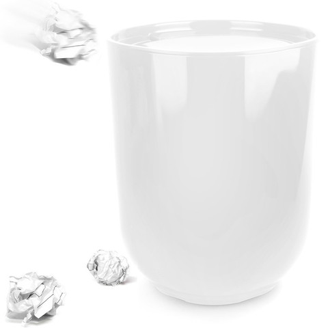 Контейнер мусорный с крышкой Step белый Umbra