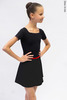 Kids set: T-leotard black + skirt