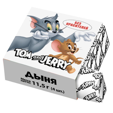 Жевательные конфеты Tom and Jerry со вкусом дыни, 11,5 г