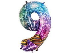 Цифра фольгированная 9 