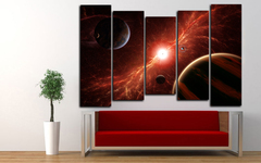 Модульная картина "Звездное озарение"