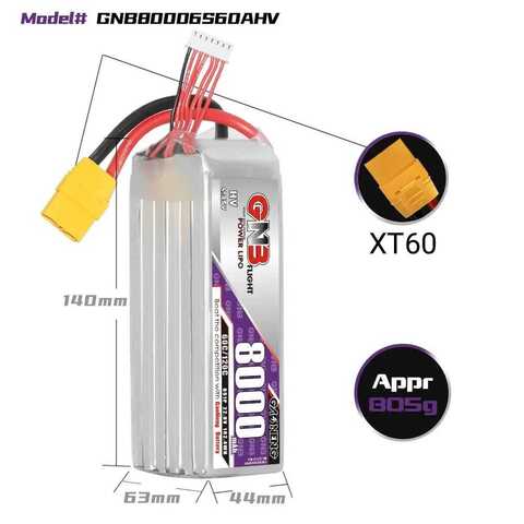 Gaoneng 8000mAh Lipo 6S1P 22.8V 182.4WH