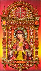 И-5 Набор для вышивания хрустальными камнями Богородица "Семистрельная"