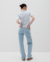 Джинсы прямые с высокой посадкой