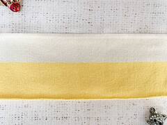 Подвязы трикотажные, ш. 6,8 см, L 120 см, жёлтый с бежевым