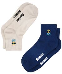 Теннисные носки Australian Open Tennis Ball Quarter Crew Socks 2P - navy/cream