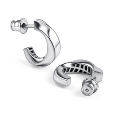 Серьги из серебра stylish bend