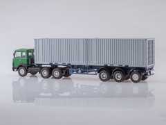 MAZ-6422 with semitrailer-container-carrier MAZ-938920 green-gray 1:43 AutoHistory