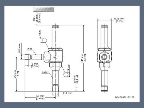 Клапан расширительный электроприводный AKV 10-1 Danfoss 068F1162
