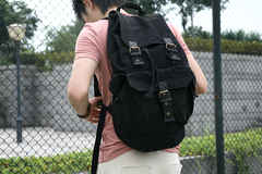 Винтажный рюкзак из ткани Virginland 55 Black