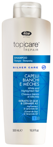 Шампунь для седых, мелированных волос – «Top Care Repair Silver Care Shampoo» (500мл)