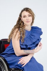 Джинсовое платье с воланами PEOPLE