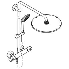 Душевая система Grohe Euphoria XXL 310 с термостатом для душа, цвет: холодный рассвет, матовый 26075GN0