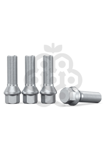 Болт колёсный М12x1.5 длина 32мм ключ 17мм конус хром (16 шт) для Lada XRAY, Vesta, BMW 1 ,3, 5, 6, 7, Z1, Z2, Z4, X1, Daewoo, Mini, Opel, Suzuki Ingis, Subaru Justy, Renault, Логан, Рено, Веста, Лада и др.