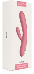 Розовый вибратор-кролик с функцией пенетрации Avery - 19,5 см. - 