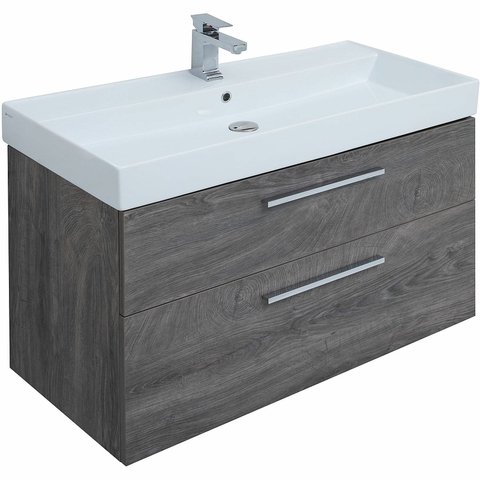 Aquanet 249923 Компл.2 - Тумба Nova 100 2 ящ. (SLIM SYNERGY) цв.дуб рошелье (249923)