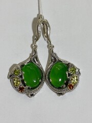 Саламандра (серьги из серебра)