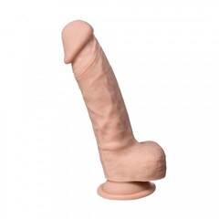 Реалистичный фаллоимитатор Real Skin Model 1 от SILEXD, бежевый, 17,8 см