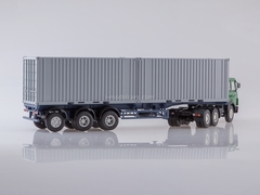 MAZ-6422 with semitrailer-container-carrier MAZ-938920 green-gray 1:43 AutoHistory