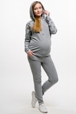 Спортивный костюм для беременных и кормящих 11499 серый