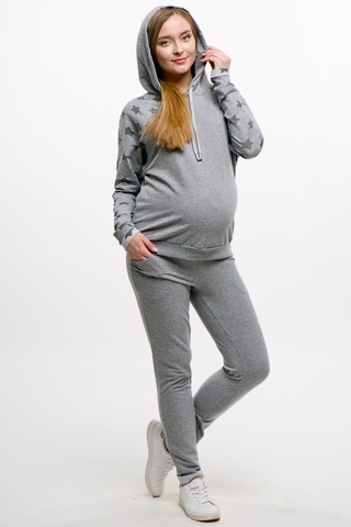 Спортивный костюм для беременных и кормящих 11499 серый