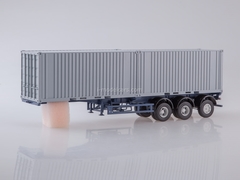 MAZ-6422 with semitrailer-container-carrier MAZ-938920 green-gray 1:43 AutoHistory