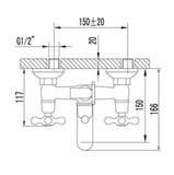 Смеситель для ванны LEMARK STANDARD LM2102C