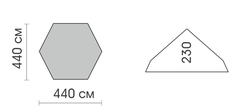 Тент со стойками Talberg Cover 4.4x4.4