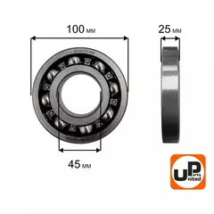 Подшипник шариковый UNITED PARTS 6309 (90-1289)