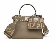 Сумка Fendi Peekaboo Iconic Mini темно-серый