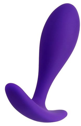 Фиолетовая удлиненная анальная втулка  - 7,2 см. - Штучки-дрючки 690022