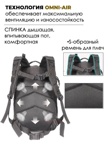 Картинка рюкзак тактический Swicky BK-2265 black - 3
